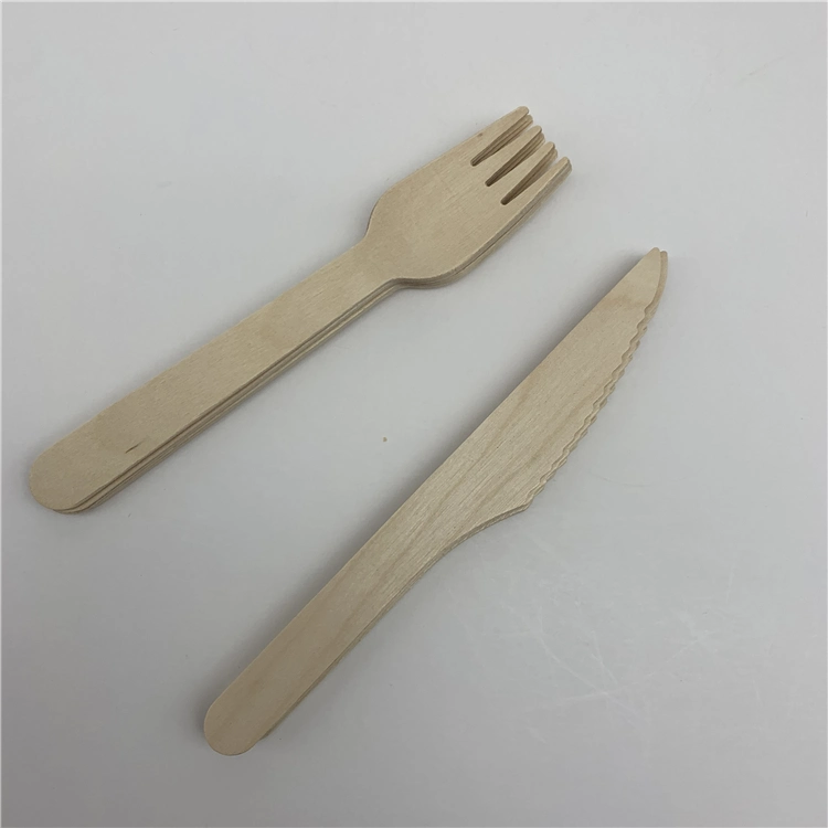 160mm Wooden Fork with Individual Kraft Bag Package