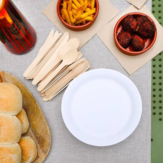 Restaurant Disposable Cutlery Wooden Spoons Wood Knife Fork Spoon